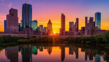 dallas downtown sunset